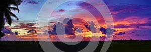 Dramatic Tropical Sunset | Panorama