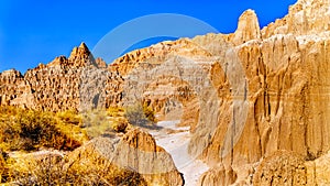 The dramatic and unique patterns of Slot Canyons and Hoodoos in Cathedral Gorge in the Nevada Desert