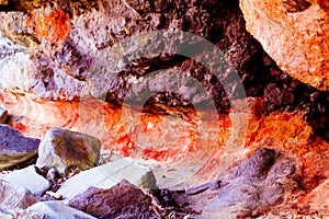 A dramatic and unique RED rock formation in Maui