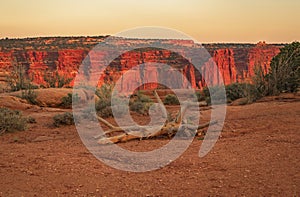 Dramatic Utah Desert Landscape Scenery During Sunset