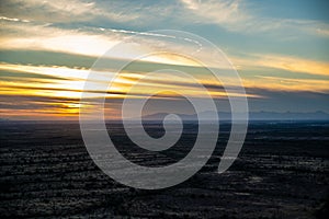 Dramatic vibrant sunset scenery in Apache Junction, Arizona