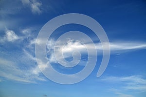 Dramatic view of cirrus clouds