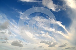 Dramatic view of Cirrus clouds
