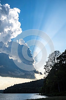 Half sky with cloud covering