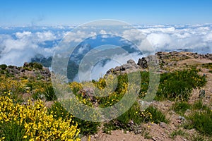 Dramatic viewpoint high above Madeira\'s north coast. Pico do Arieiro photo