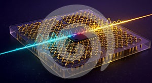 Quantum processing with light speed data flow