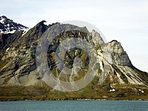 Dramatic volcanic geology of Spitzbergen, Norway