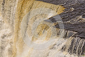 Dramatic Water at the Brink of a Falls