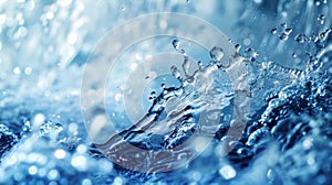 Dramatic water splash captured in motion