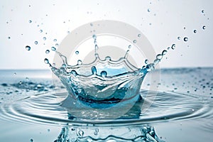 Water splash isolated on white