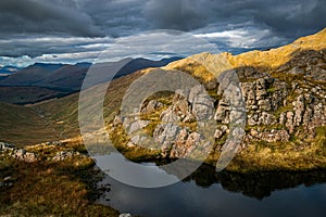 Dramatic Western Scottish Highlands landscape.