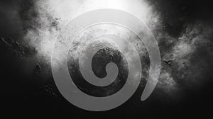Dramatic White Powder Explosion on Black Background Creates Abstract Texture