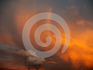 Dramatick sunset sky