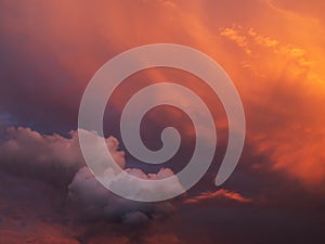 Dramatick sunset sky