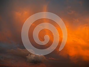 Dramatick sunset sky