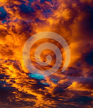 Drammatic evening sky