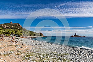 Dramont beach and Ã¯Â¿Â½le dOr Island-St.Raphael,France photo