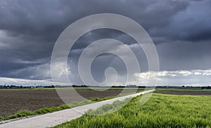 Dramzic thunderstorm clouds