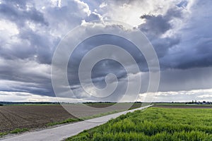 Dramzic thunderstorm clouds