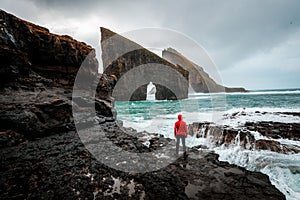 Drangarnir, a spectacular rock in the Faroe Islands