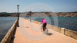 Drapano Bridge in Argostoli, Kefalonia, Greece