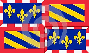 Drapeau et banniere vecteur des regions de France