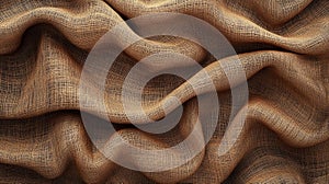 Draped Brown Woven Fabric Texture Background