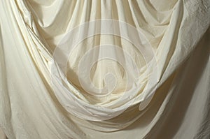 Draped muslin backdrop