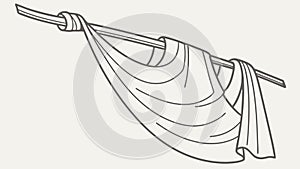 Draped Tablecloth on Round Table Sketch, vector design Generative AI