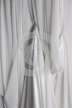 Draped White Fabric Background