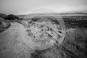 Draper Aqueduct Trail in Black and White