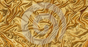 Drapery texture gold color with wrinkles