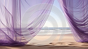 drapes purple mesh