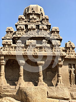 Drarmaraja Ratha in Pancha Rathas complex at Mahabalipuram photo