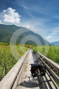 Drau river and drau cycle route