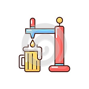 Draught beer RGB color icon