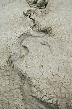 Draught, river bed - global warming/ no water concept