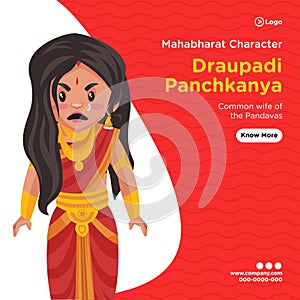 Banner design of Mahabharat character draupadi panchkanya photo