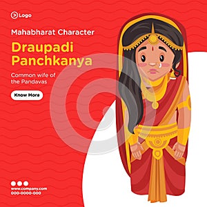 Banner design of Mahabharat character draupadi panchkanya photo