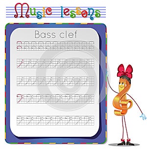 Draw a bass clef.