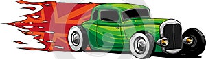 draw of hot rod car vector illustration design