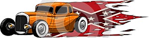 draw of hot rod car vector illustration design