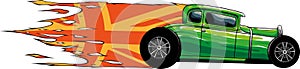 draw of hot rod car vector illustration design