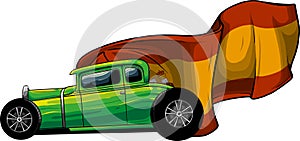 draw of hot rod car vector illustration design