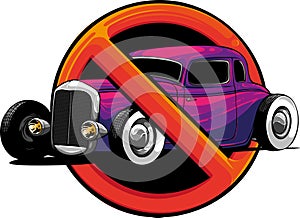 draw of hot rod car vector illustration design