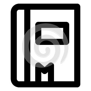 Draw, moleskine bold vector icon which can be easily modified or edited photo