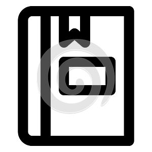 Draw, moleskine bold vector icon which can be easily modified or edited photo