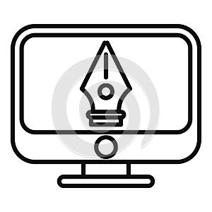 Draw redesign icon outline vector. Web ui
