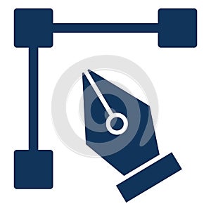Draw tool, illustrator shape Isolated Vector Icon which can be easily modified or edited