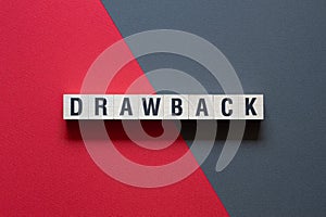 Drawback - word concept on cubes
